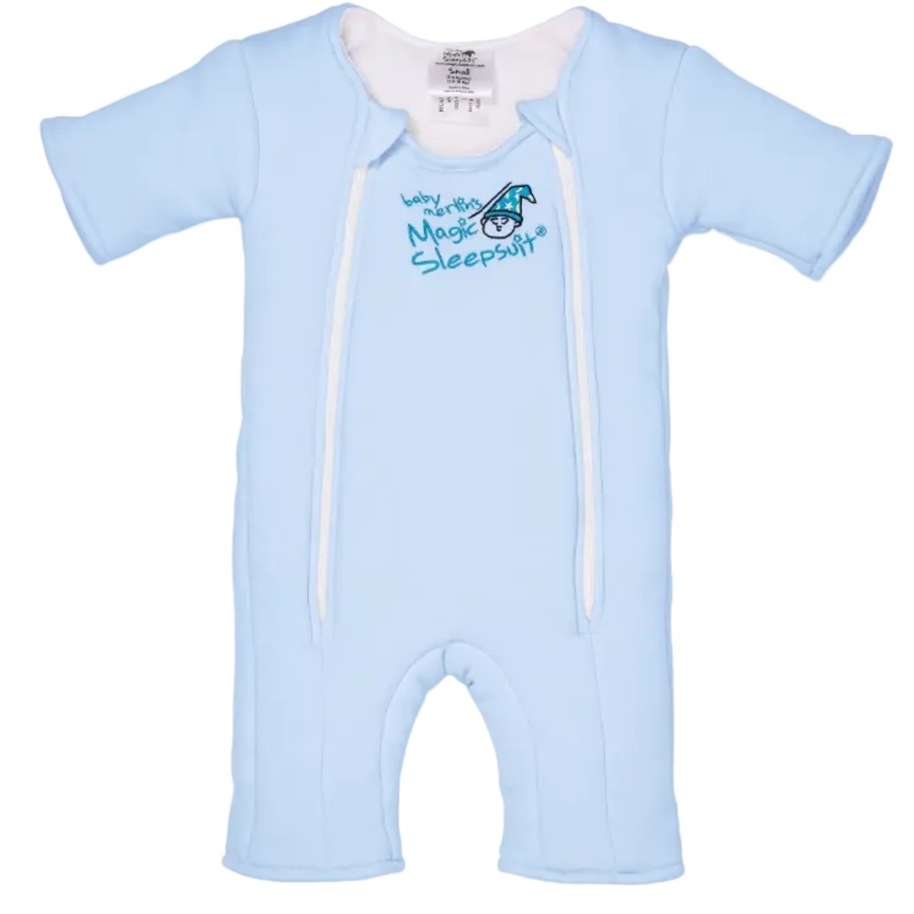Baby Merlin's Magic Sleepsuit, Blue, Cotton, Small 3-6 Months